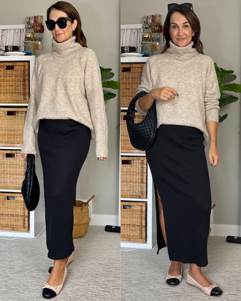 Knit Maxi Skirt Outfit, Ribbed Skirt Outfit, Pencil Skirt Outfits Winter, Casual Chic Fall Outfits, 2023 Outfit Ideas, Casual Chic Fall, Smart Casual Work Outfit Women, Smart Casual Work Outfit, Winter Skirt Outfit