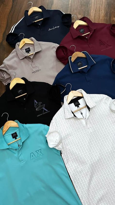 ⚜️ *ARMANI EXCHANGE* ⚜️ 100 PERCENT IMPORTED COTTON FABRIC POLOS ⚜️ EMBROIDERED LOGO ⚜️ NEAT JACQUARD COLLARS ⚜️ PREMIUM QUALITY FOR YOUR FLAMBOYANT COLLECTION ⚜️ WITH BRAND BOX PACKING *SIZES: S-38, M-40, L-42, XL-44, 2XL-46* *PRICE: 1100 PLUS SHIPPING* ⚜️ READY TO SHIP ⚜️ LIMITED STOCK, ORDER FAST ⚜️⚜️ Polo Tees, Box Packing, Armani Exchange, Limited Stock, 100 Percent, Premium Quality, Cotton Fabric, ? Logo, Fabric