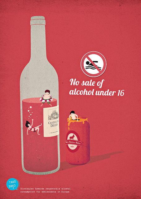 Poster Alcohol Illustration Graphics, Alcohol Illustration, Teen Posters, Alcohol Awareness, Design And Illustration, Education And Training, Advertising Campaign, School Projects, Art Education