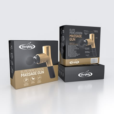 Design classy packaging for a premium massage gun | Product packaging contest | 99designs Electric Packaging Design, Hardware Packaging Design, Carton Packaging Design, Classy Packaging, Hardware Packaging, Electronics Packaging, Bath Bomb Packaging, Detergent Product, Custom Product Packaging