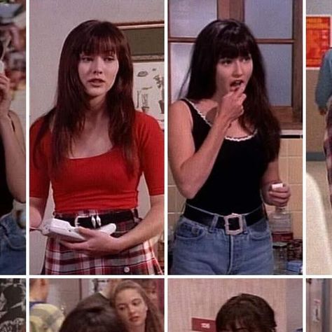 90s Girlfriends on Instagram: "Shannen Doherty as Brenda Walsh in season 3 of Beverly Hills 90210 (1992-1993) - SENIOR YEAR!  Okay, confession time: I haven't seen past the first season of BH90210. I know, right? But I am simply obsessed with Brenda's look from all her seasons.   So after compiling photos for this project and reading various episode descriptions, I've decided to start the show over and watch it at least till Brenda leaves. I'm excited to see this time capsule from my childhood. Let's see how well it aged!  Fun fact: even though I hadn't seen much of the show and was like 7 when it came out, I had pictures of Luke Perry and Jason Priestley on my wall. I also thought Kelly was the prettiest person in the world, second only to Kim Basinger in Batman (1989) or Glinda, the good 90210 Fashion 90s Kelly, Brenda Walsh 90210 Outfits, Brenda Beverly Hills 90210 Outfits, Shannen Doherty Outfits, Brenda 90210 Fashion, 90s Diet Culture, Brenda 90210 Outfits, Shannen Doherty 90s Style, Brenda Walsh Style