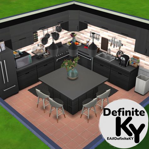 Sims 4 Interior Design Ideas Kitchen, Modern Kitchen Sims 4, Sims 4 Kitchen Ideas Base Game, Kitchen Ideas Sims 4, Sims Kitchen Ideas, Sims 4 Modern Kitchen, The Sims 4 Building Ideas, Sims 4 Kitchen Ideas, Kitchen The Sims 4