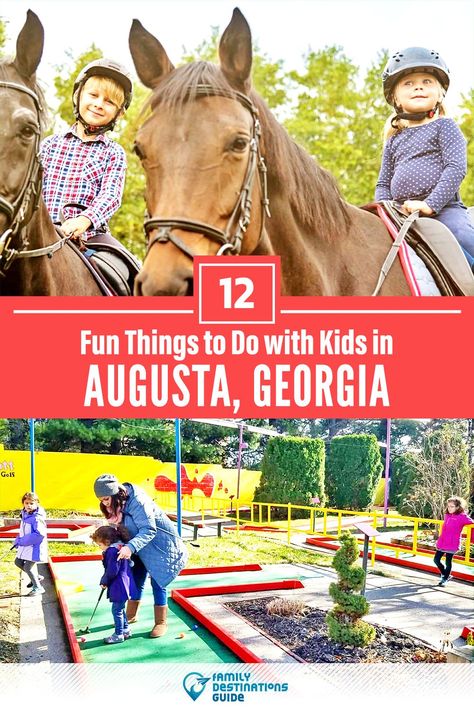 Dreaming about a family vacation to Augusta, GA and looking for things to do? We’re FamilyDestinationsGuide, and we’re here to help: Discover the most fun things to do in Augusta with kids - so you get memories that last a lifetime! #augusta #augustathingstodo #augustawithkids #augustaactivities Indoor Things To Do, Augusta Georgia, Kids Things To Do, Augusta Ga, Georgia Travel, Family Weekend, Family Destinations, Family Friendly Activities, Fun Family Activities