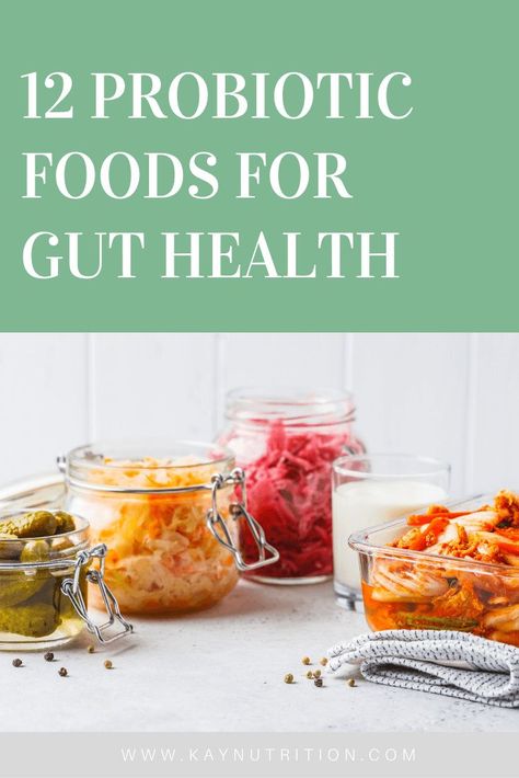 Looking for probiotic foods? From yogurt to kimchi, here is a list of 12 foods high in probiotics that you can add to your diet today. Natural Probiotic Foods, Foods High In Probiotics, Probiotic Diet, Best Probiotic Foods, Foods For Gut Health, Prebiotic Foods, Probiotic Benefits, Healthy Probiotics, Gut Health Recipes