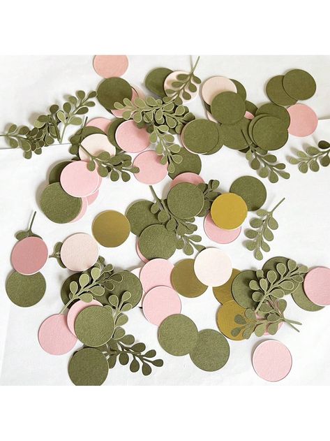 100pcs Greenery Golden Pink Eucalyptus Dots Confetti Baby Shower Green Scatter Table Decoration Flamingo Girl Boho Theme Party Bridal Shower Party Wedding Nursery Decor Supplies Multicolor    Paper     Event & Party Supplies, size features are:Bust: ,Length: ,Sleeve Length: Pink And Sage Baby Shower Ideas, Pink And Green Baby Shower Ideas, Boho Theme Party, Baby Shower Verde, Baby Shower Simple, Anchor Birthday, Baby Shower Green, Pink Eucalyptus, Sage Green Baby Shower