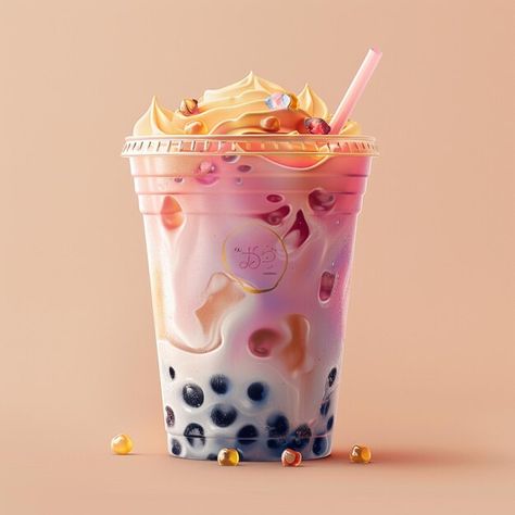 Boba Tea Background, Bubble Tea Background Wallpapers, Bubble Tea Product Photography, Bubble Tea Photo, Popping Bubbles Tea, Boba Tea Recipe, Tapioca Pearls, Pink Bubbles, Boba Tea