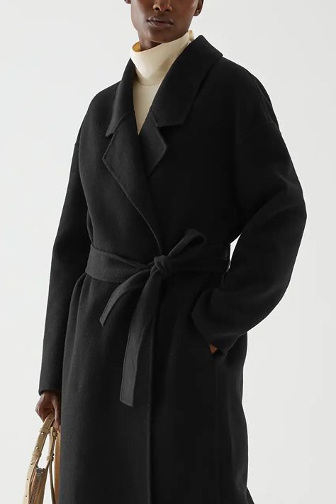 Felt Coat, Belted Wrap Coat, Transitional Dressing, Long Overcoat, Look Short, Wool Coat Women, Wrap Coat, Classic Coats, Belted Coat