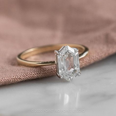 Diamond Ring Solitaire, Hexagon Diamond, Moissanite Wedding Ring, Blood Diamond, Unique Diamond Rings, Vintage Style Rings, Moissanite Diamond Rings, Platinum Jewelry, Moissanite Wedding Rings