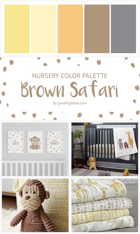 Brown Safari Nursery Color Palette ... Gender Neutral Color Combinations, Gender Neutral Color Scheme, Neutral Nursery Colors Palette, Boy Nursery Color Scheme, Colourful Baby Room, Gender Neutral Color Palette, Safari Color Palette