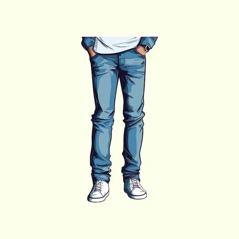 Vector jeans vector clip art illustratio... | Premium Vector #Freepik #vector #blue #texture #modern #vintage Jean Illustration, Fencing Logo, Jeans Illustration, Denim Jacket And Jeans, Bottle Diy, Man Vector, Man Illustration, Blue Texture, Man Logo