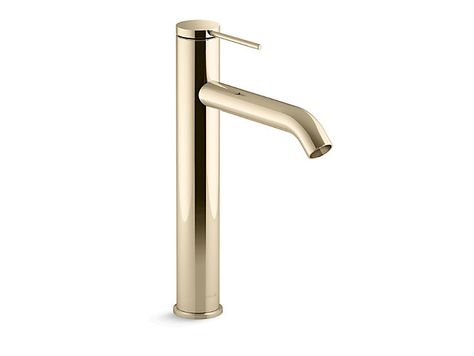 Tall Single Control Lavatory Faucet | 77959T-4A | KOHLER Shower And Bath, Linear Drain, Circular Lighting, Water Efficiency, Bath Faucet, Lavatory Faucet, Brushed Bronze, Lever Handle, Modern Forms