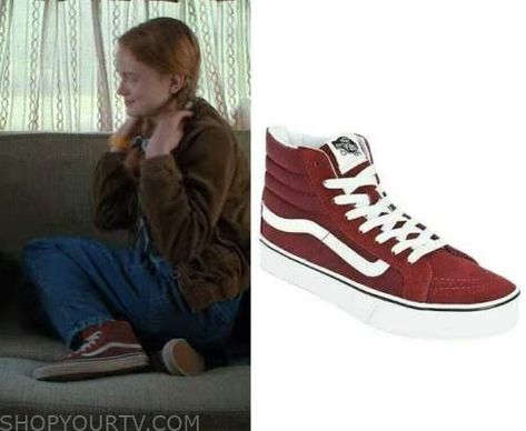 Stranger Things Season 4, Max Mayfield, Red Vans, Stranger Things Season, Sadie Sink, Red Sneakers, Episode 3, Music Tv, Cool Costumes