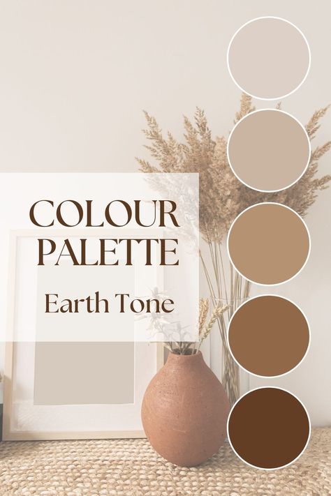 Discover the beauty of calm interior design by exploring tranquil earth tone color palettes for a peaceful retreat. Check out our blog post to find out more ⤵️ Calm Interior Design, Salon Color Schemes, Earth Tones Palette, Calm Interior, Earth Tone Bedroom, Earth Tones Paint, Earth Colour Palette, Earth Tone Palette, Nude Color Palette