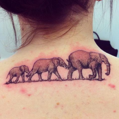 #elephant #elephants #chain #followingtheleader #neck #back #tattoo Neck Back Tattoo, Elephant Tattoo Ideas, Woman Tattoos, Balloon Tattoo, Tattoo Time, Elephant Tattoo, Elephant Tattoos, Time Tattoos, Family Tattoos