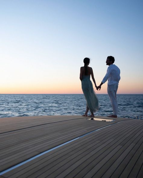 Our sunset fixation didn’t end in 2022, you’ll be glad to hear. #FollowOurJourney #FerrettiGroup #KeepBuildingDreams #ProudToBeItalian 🇮🇹 #MadeInItaly Old Money Elegant, David Vincent, Old Money Couple, Money Couple, Yacht Aesthetic, Rich Couple, Luxury Lifestyle Couple, Couple Lifestyle, Elegant Clothing