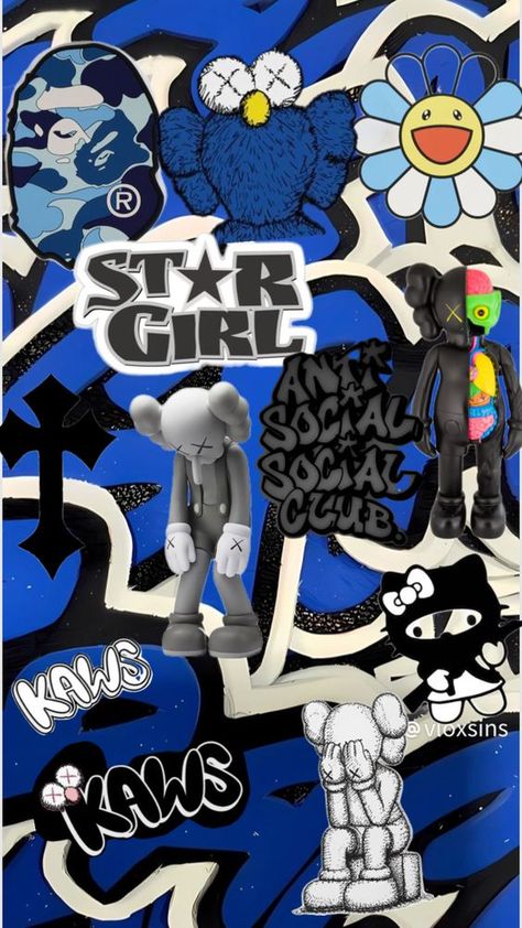 Check out shyshy1194's Shuffles #myfirstshuffle Her Ipad Wallpaper In Blue, Blue Junk Wallpaper, Junk Wallpaper Ipad, Junk Wallpaper, Fye Wallpapers, Spiderman App, Kaws Iphone Wallpaper, Hood Wallpapers, Kaws Wallpaper