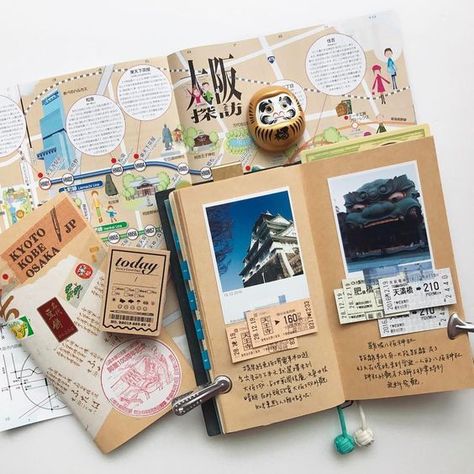 Pinterest Ide Scrapbook, Travel Journal Ideas, Travel Journal Pages, Travel Journal Scrapbook, Album Journal, Diy Travel Journal, Travel Journals, Diary Ideas, Diy Travel