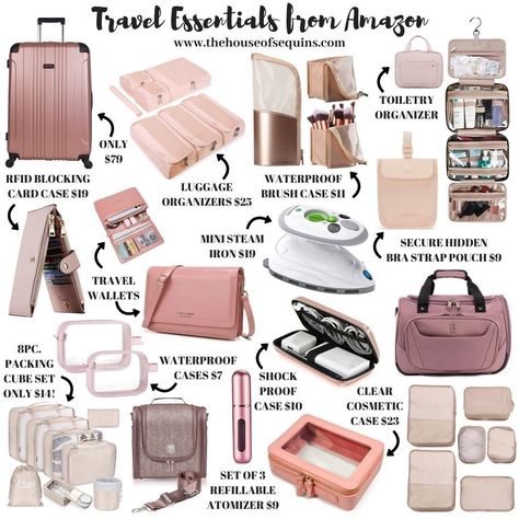 Trip Essentials Packing Lists, Luggage Essentials, Road Trip Bag, Road Trip Kit, Travel Packing Checklist, Packing Essentials List, Travel Bag Essentials, Travel Necessities, Amazon Travel