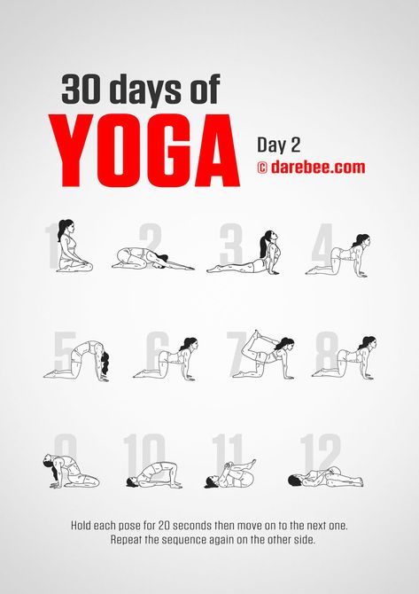 Day 2 - Page 3 30 Days Of Yoga, 30 Day Yoga Challenge, Hard Yoga, Yoga Girls, 30 Day Yoga, Fitness Video, Yoga Exercises, Easy Yoga Workouts, Yoga Day