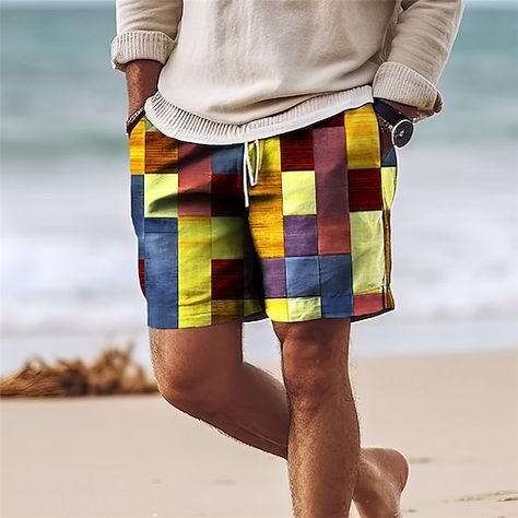 Category:WE-Pants; Season:Summer; Fabric:Polyester; Gender:Men's; Style:Hawaiian,Casual; Elasticity:Micro-elastic; Occasion:Beach,Holiday; Fit Type:Regular Fit; Function:Quick Dry; Waistline:Mid Waist; Pattern:Color Block,Colorful; Design:with Mesh lining,3D Print,Elastic Waist,Drawstring; Pants Type:Swim Shorts,Swim Trunks,Board Shorts; Fly Type:Elasticity,Drawstring; Front page:FF; Listing Date:12/13/2023; Production mode:External procurement; Hips:; Length:; Waist:; Fit US Size:; Fit UK Size: Hawaii Swimwear, Mens Printed Shorts, Summer Hawaii, Printed Pants Style, Hawaii Beach, Retro Men, Mens Boardshorts, Graduation Outfit, Printed Drawstring