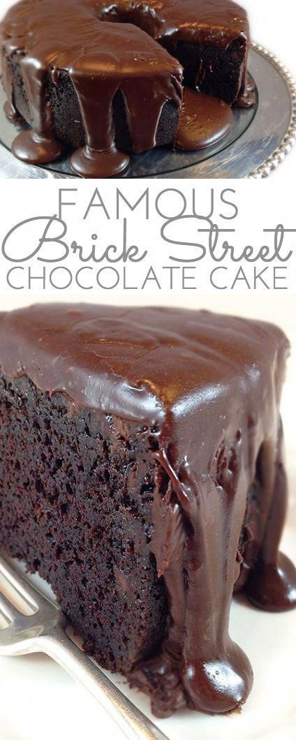 Dense Chocolate Cake, Brick Street, Ganache Frosting, Dessert Aux Fruits, Baking Cocoa, Best Chocolate Cake, Oreo Dessert, Think Food, Paula Deen