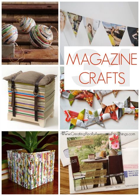 31 Magazine crafts - C.R.A.F.T. Crafts With Old Newspapers, Crafts Made From Magazines, Uses For Old Magazines, Craft With Magazine Pages, Upcycled Magazine Crafts, Rolled Magazine Crafts, Magazine Upcycle Projects, What To Do With Magazines, Magazine Crafts Diy Home Decor