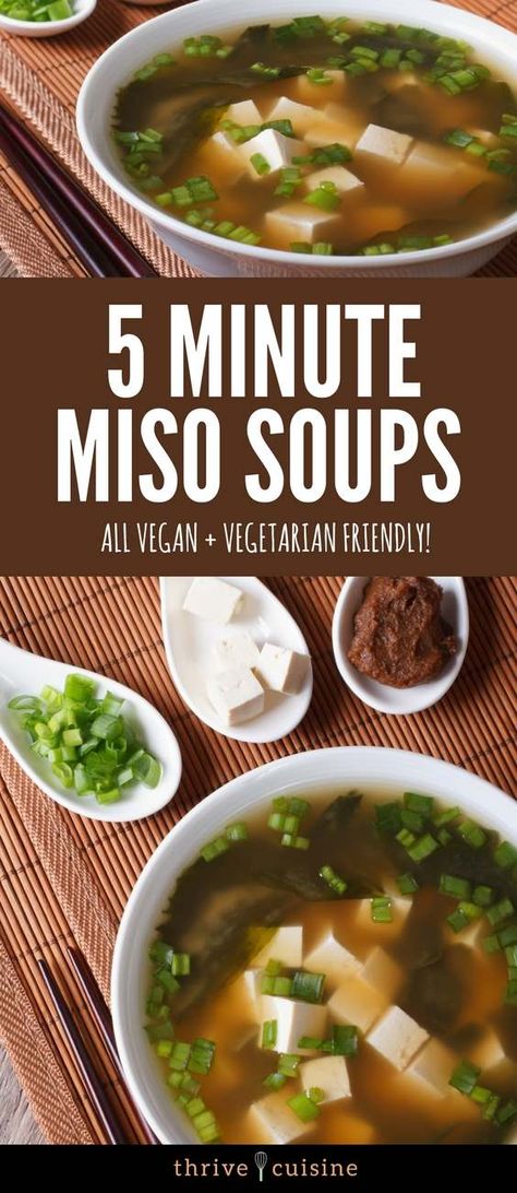 Miso Soup Recipe Vegan, Vegetarian Miso Soup, Vitaclay Recipes, Vegan Miso Soup, Miso Recipe, Miso Soup Recipe, 500 Calorie, Vegetarian Soup Recipes, Soup Vegan