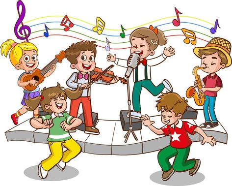 Cartoon group of children singing and dancing in the school choir Cartoons Group, Search Video, The Cartoon, Wedding People, Cityscape Photos, Logo Banners, Nature Backgrounds, Background Banner, Choir