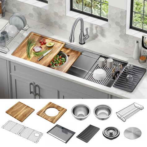 Ledge Kitchen Sinks, Kitchen Sink Undermount, Sink Undermount, Best Kitchen Sinks, Drainboard Sink, Cleaning Faucets, Kitchen Sink Design, Camper Reno, Sink Grid