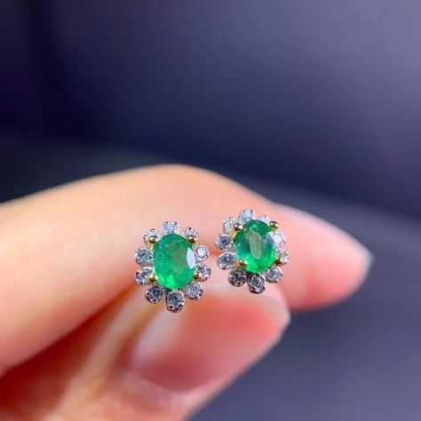 Jewelry 2021 New natural Emerald Women Jade Wedding Gemstone With Mosang Diamond Popular Earrings|Stud Earrings| - AliExpress Emerald Studs, Jade Wedding, Emerald Earrings Drop, Popular Earrings, Earrings Emerald, Earrings Luxury, Engagement Earrings, Emerald Earrings Studs, Platinum Rose Gold