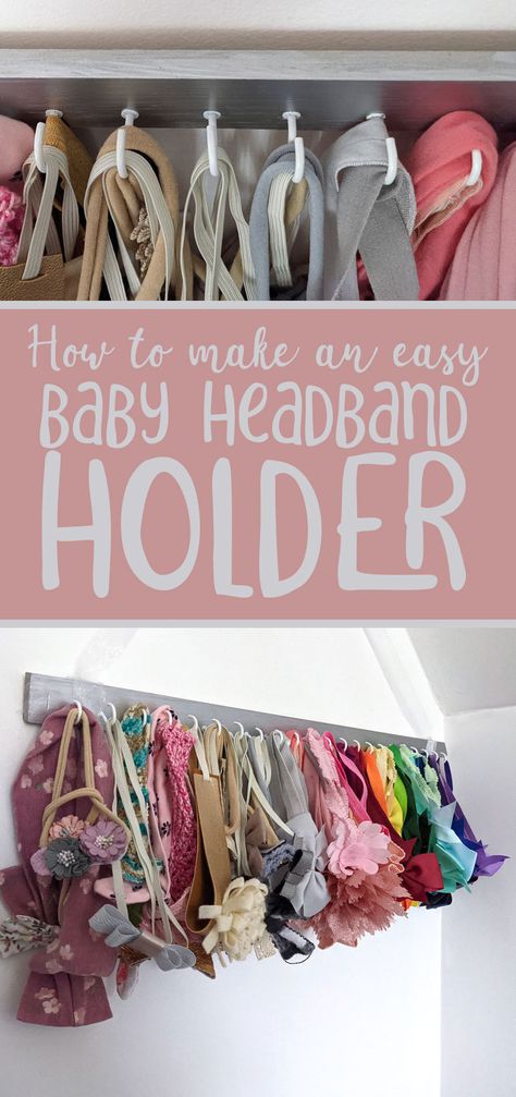 Baby Bow Organization Diy, Diy Baby Headband Holder, Headband Organizer Diy, Baby Headband Holder, Baby Headband Holders, Diy Headband Holder, Hair Bow Storage, Diy Hair Bow Holder, Diy Baby Hair Bows