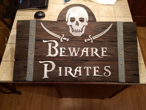 Diy Pirate Signs, Pirate Signs Diy, Diy Pirate Props, Pirate Signs Wood, Pirate Props Diy, Pirate Decorations Diy, Pirate Tavern, Pirate Wreath, Pirate Halloween Decorations