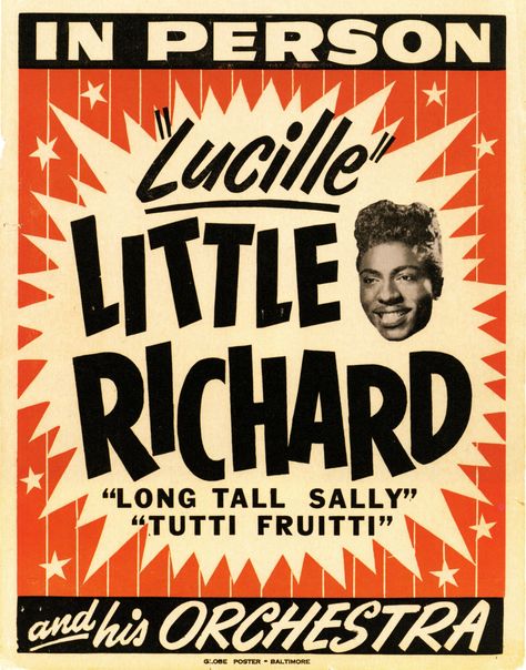 ☯☮ॐ American Hippie Classic Rock Music Poster ~ IN PERSON “Lucille” LITTLE RICHARD Little Richard, Vintage Concert Posters, Music Concert Posters, Vintage Music Posters, Gig Poster, Juke Box, Musica Rock, Rock N’roll, Rock Concert