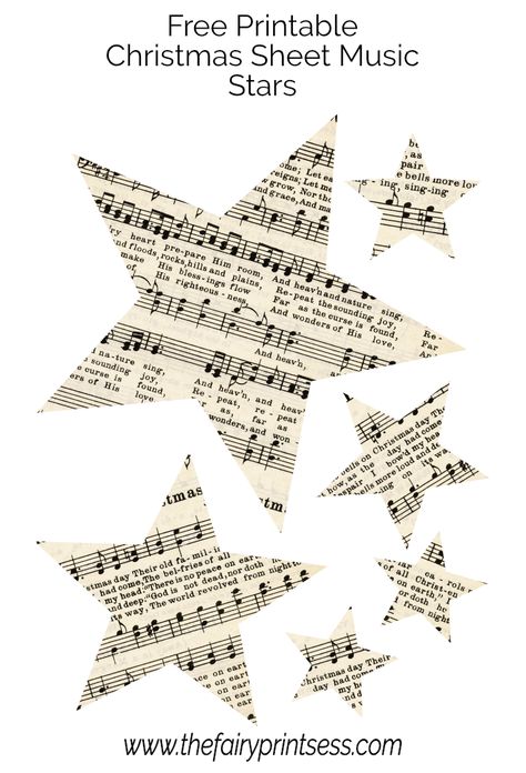 Music Paper Printable, Free Star Printables, Silent Night Sheet Music Free Printable, Free Printable Christmas Ornaments, Paper Christmas Ornaments Free Printable, Hymnal Ornaments, Printable Christmas Sheet Music, Hymn Crafts, Prom Scrapbook