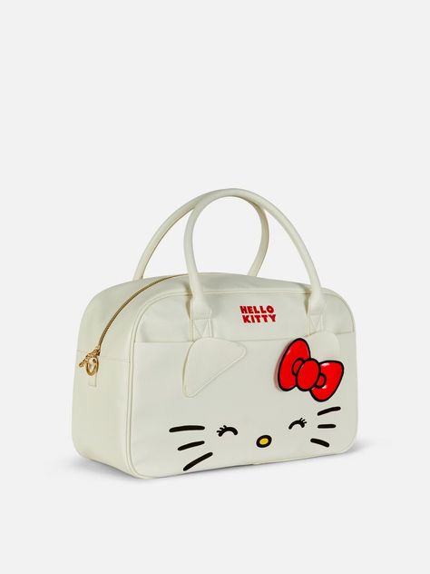 Women's White Hello Kitty Weekend Bag | Primark White Hello Kitty, Primark Store, Pop Bag, Hello Kitty Purse, Bling Bags, Hello Kitty Aesthetic, Hello Kitty Bag, Cabin Bag, Hello Kitty Items