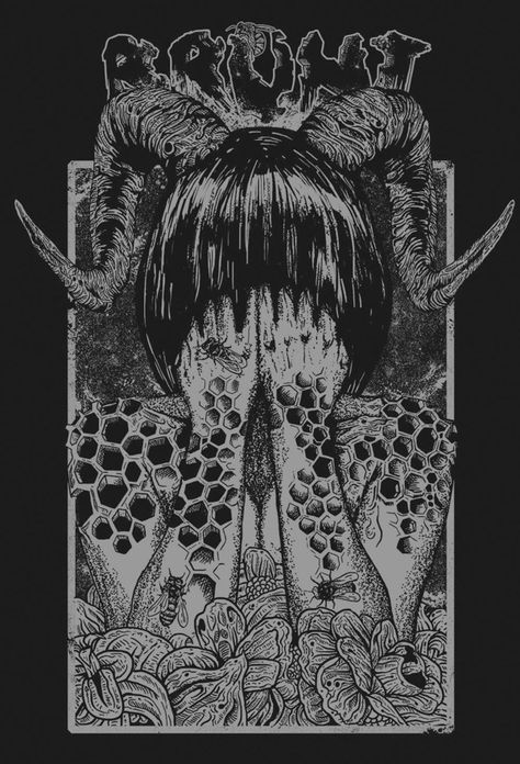 Trypophobia | Brunt on Behance Horror Drawing, Japanese Horror, Horror Themes, Pop Art Wallpaper, Dark Art Drawings, Dark Art Illustrations, Scary Art, Creepy Art, Anime Wall Art