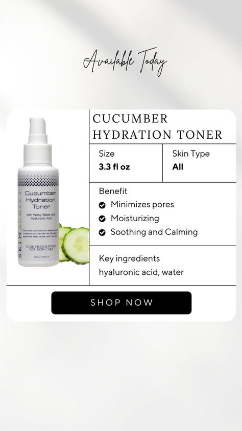 Cucumber Toner, Toner Benefits, Skin Script, Cucumber Benefits, Clear Healthy Skin, Skin Tissue, Dehydrated Skin, Beauty Bar, Fatty Acids