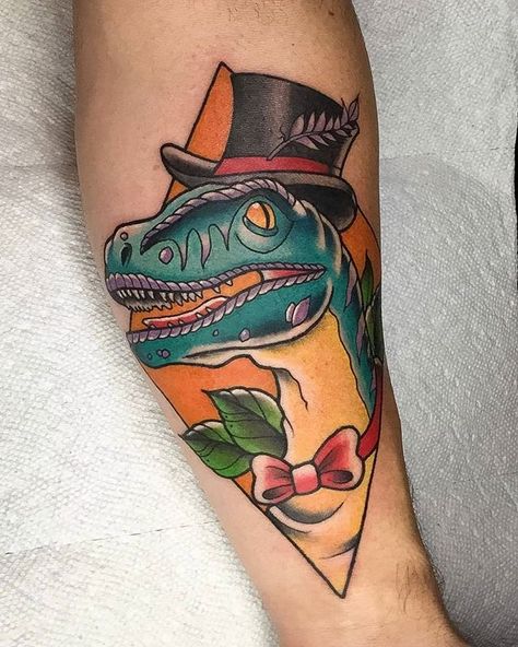 Zac Byrd on Instagram: “Had so much fun with this classy raptor for Ryan! Please come to me with you dinosaur ideas!” Dinosaur Tattoo, Colored Tattoo Design, Dinosaur Tattoos, Heart Tattoos, Best Tattoos For Women, Female Tattoo Artists, Technology Art, School Tattoo, Art Technology