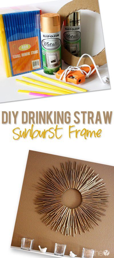 Idea for around the ceiling light...DIY Drinking Straw Sunburst Frame Straw Crafts, Diy Crafts For Teen Girls, Diy Crafts For Teens, Diy Room Decor For Teens, Sun Burst, Frame Diy, Drinking Straw, Teen Room Decor, Diy Mirror