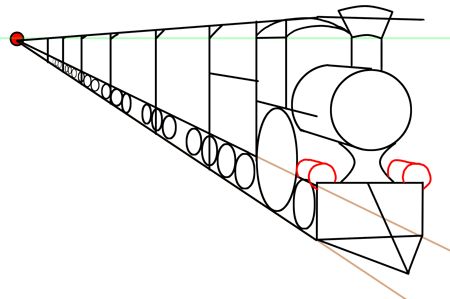 Drawing Trains in One Point Perspective with Easy Step by Step ... Train Perspective Drawing, Train Drawing Sketches, Train Perspective, 1 Point Perspective Drawing, Perspective Lessons, Winter Art Lesson, Train Drawing, Perspective Drawing Architecture, Perspective Drawing Lessons