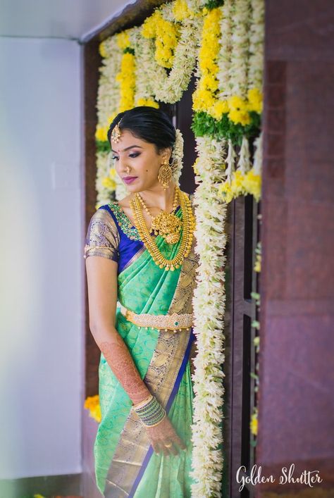 Photo From Pellikuthuru - By Make-up by Afsha Rangila South Indian Wedding Hairstyles, South Indian Silk Saree, South Indian Bridal Jewellery, Kanjeevaram Sarees, Indian Bridal Jewellery, Indian Wedding Hairstyles, Indian Wedding Inspiration, Hindu Bride, South Indian Weddings