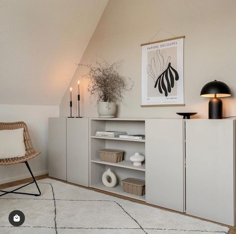 Ikea Beige Living Room, Eket Wall Ideas, Ikea Metod Living Room, Kallax Sideboard Hack, Ikea Hack Sideboard, Metod Ikea Hack, Ikea Metod Hack, Ikea Sideboard Hack, Sideboard Bedroom