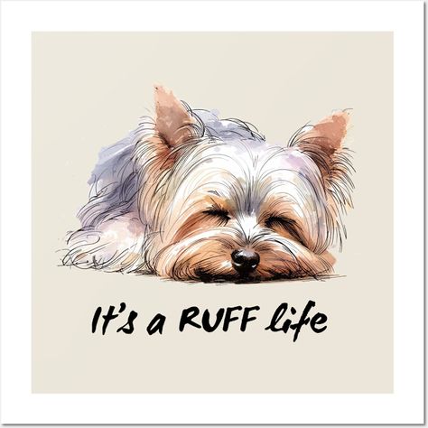 After a hard day of play, our sweet Yorkie deserves a long nap. -- Choose from our vast selection of art prints and posters to match with your desired size to make the perfect print or poster. Pick your favorite: Movies, TV Shows, Art, and so much more! Available in mini, small, medium, large, and extra-large depending on the design. For men, women, and children. Perfect for decoration. Yorkie Art Drawing, Yorkie Painting, Yorkie Art, Yorkie Hairstyles, Dog Mom Quotes, Winnie The Pooh Pictures, Yorkie Moms, Yorkie Puppies, Yorkie Lovers