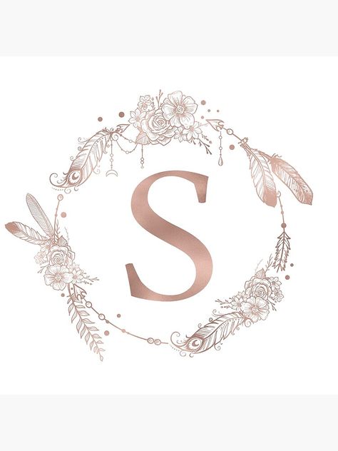 "Letter S Rose Gold Pink Initial Monogram" Canvas Print by naturemagick | Redbubble The Letter S, Initial Monogram, Rose Gold Pink, Letter S, Monogram Canvas, Canvas Print, Monogram, Rose Gold, Canvas