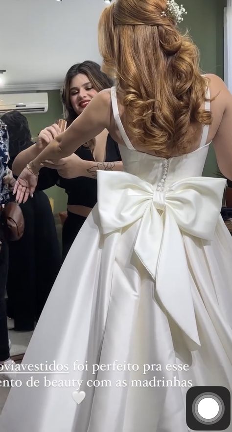 Bow Wedding Dress Low Back, Bridal Gown With Bow, Elegant Wedding Dress Bow Back, Wedding Gown Bow Back, Wedding Dress Bow Sleeves, Wedding Dresses With A Bow In The Back, A Line Wedding Dress With Bow, Wedding Dresses With Bows On Back, Wedding Dress With Black Bow