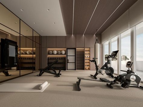 BRITTO CHARETTE (@brittocharette) • Instagram photos and videos Commercial Gym Design, Gym Design Interior, Small Home Gym, Interior Industrial, Earthy Home, Gym Room At Home, Gym Interior, Best Home Gym, Home Gym Design