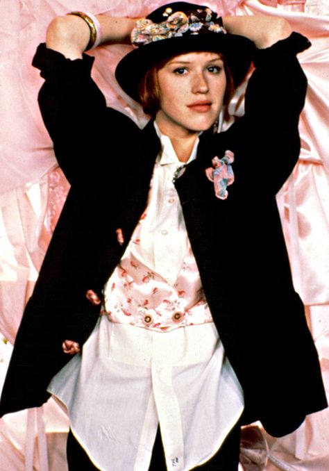 hat w/ flowers, blazer rolled up sleeves, white button up shirt Film Cult, 1980s Fashion Trends, 80s Fashion Trends, Moda Hippie, Jessica Day, 80s Costume, 80’s Fashion, Clara Oswald, Fashion 80s