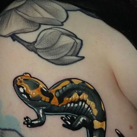 Tiger Salamander Tattoo, Salamander Tattoo, Print Making Designs, Tiger Salamander, Bottle Tattoo, January 9, Tattoo Inspo, Tattoo Idea, Art References