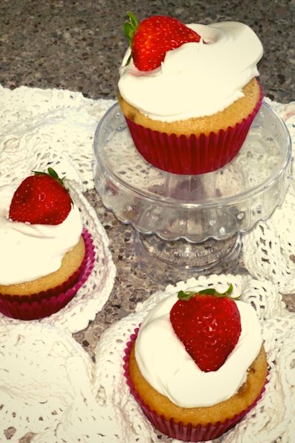 Sourdough Strawberry Cupcakes | Our Good Life Sourdough Strawberry, Mint Chocolate Chip Cupcakes, Buttermilk Cupcakes, National Cupcake Day, Strawberry Cupcake Recipes, Vegan Chocolate Cupcakes, Strawberry Shortcake Cupcake, Cupcake Day, Chocolate Chip Cupcakes