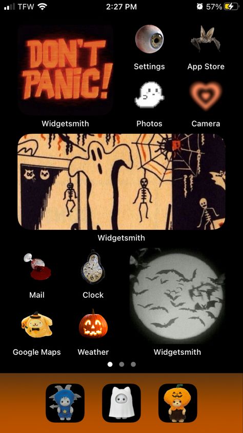 Halloween Phone Layout Ideas, Halloween Home Screen Layout, Phone Themes Halloween, Halloween Phone Theme Ideas, Halloween Layout Iphone, Halloween Ios Layout, Halloween Homescreen Layout, Halloween Ios 16 Wallpaper, Halloween Ios Homescreen